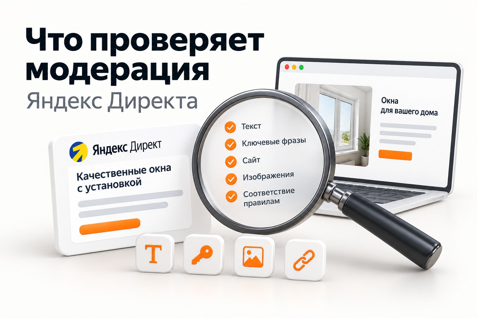Что проверяет модерация Яндекс Директ: объявление, ключевые фразы, сайт и изображения