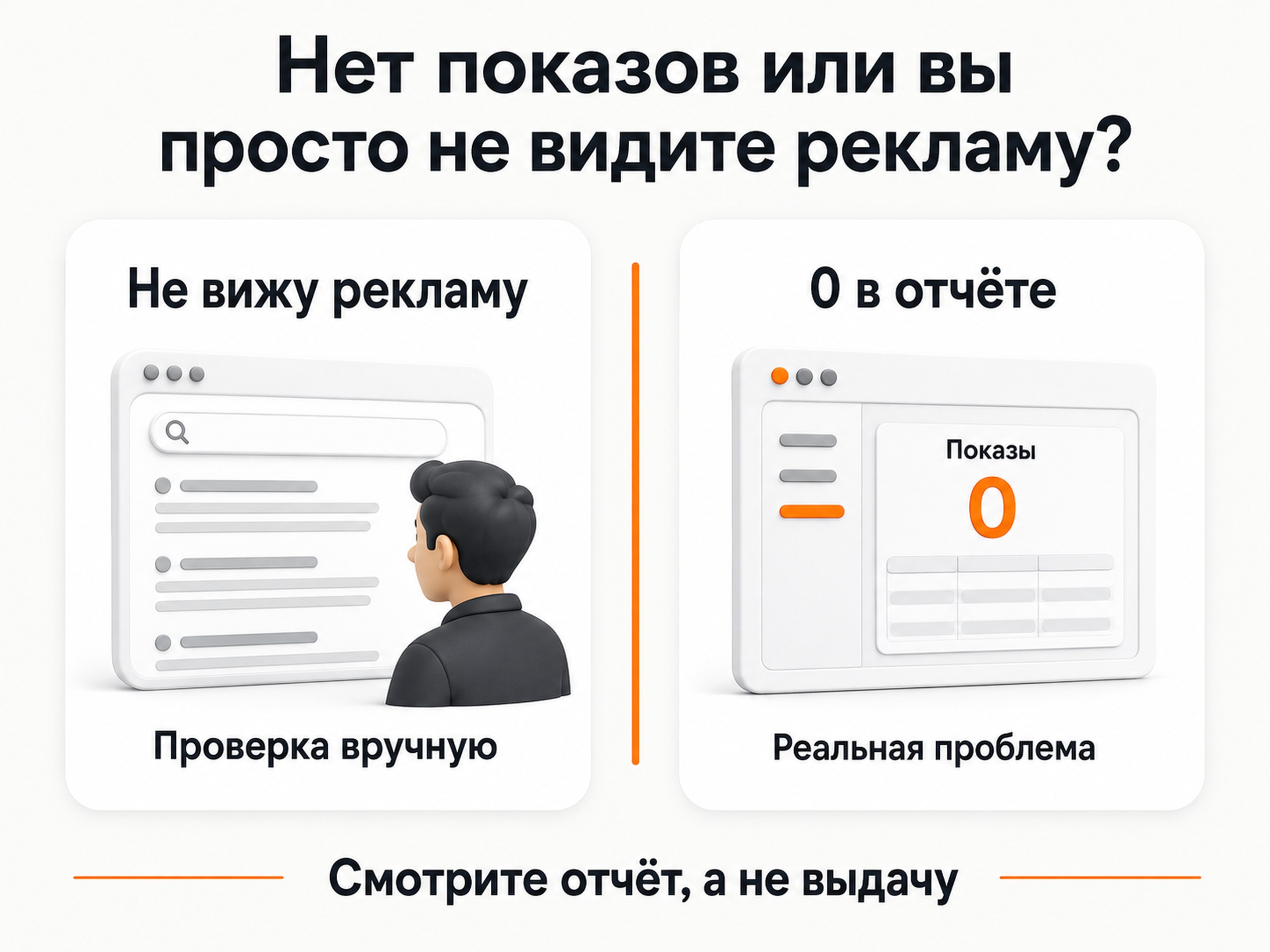 Как отличить отсутствие своей рекламы в поиске от нуля показов в Яндекс Директе