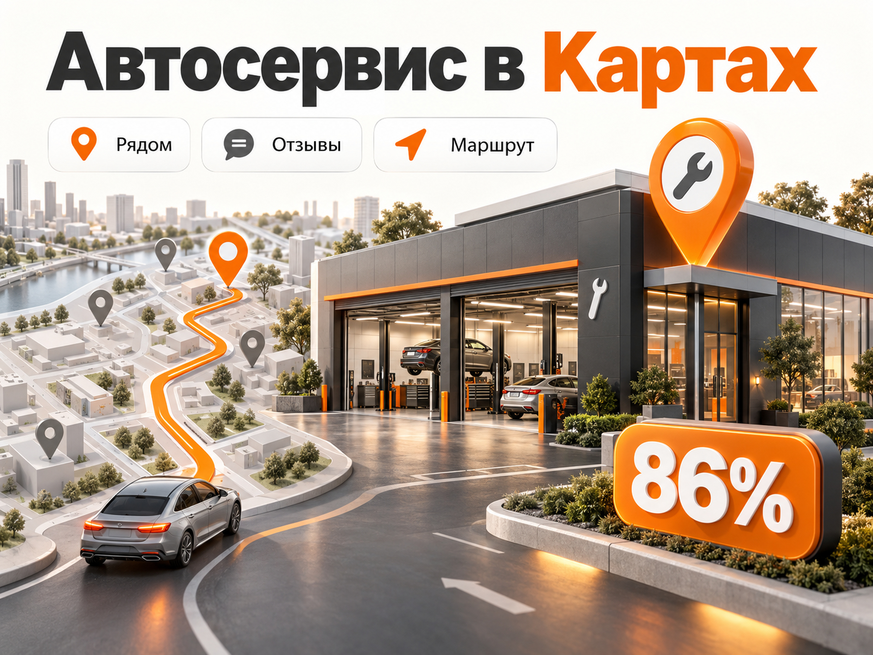Автосервис в Яндекс Картах и локальное продвижение СТО