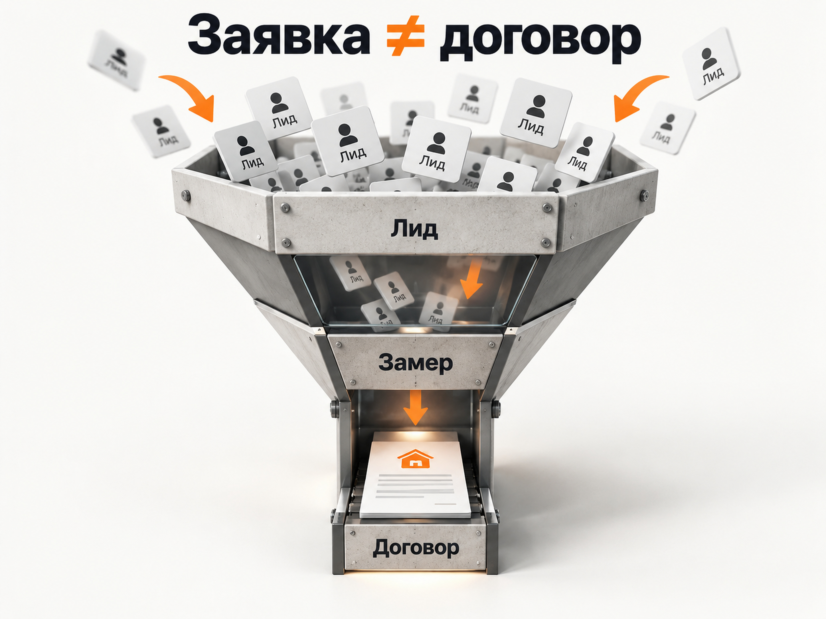 Воронка ремонта квартир: заявка, замер и договор