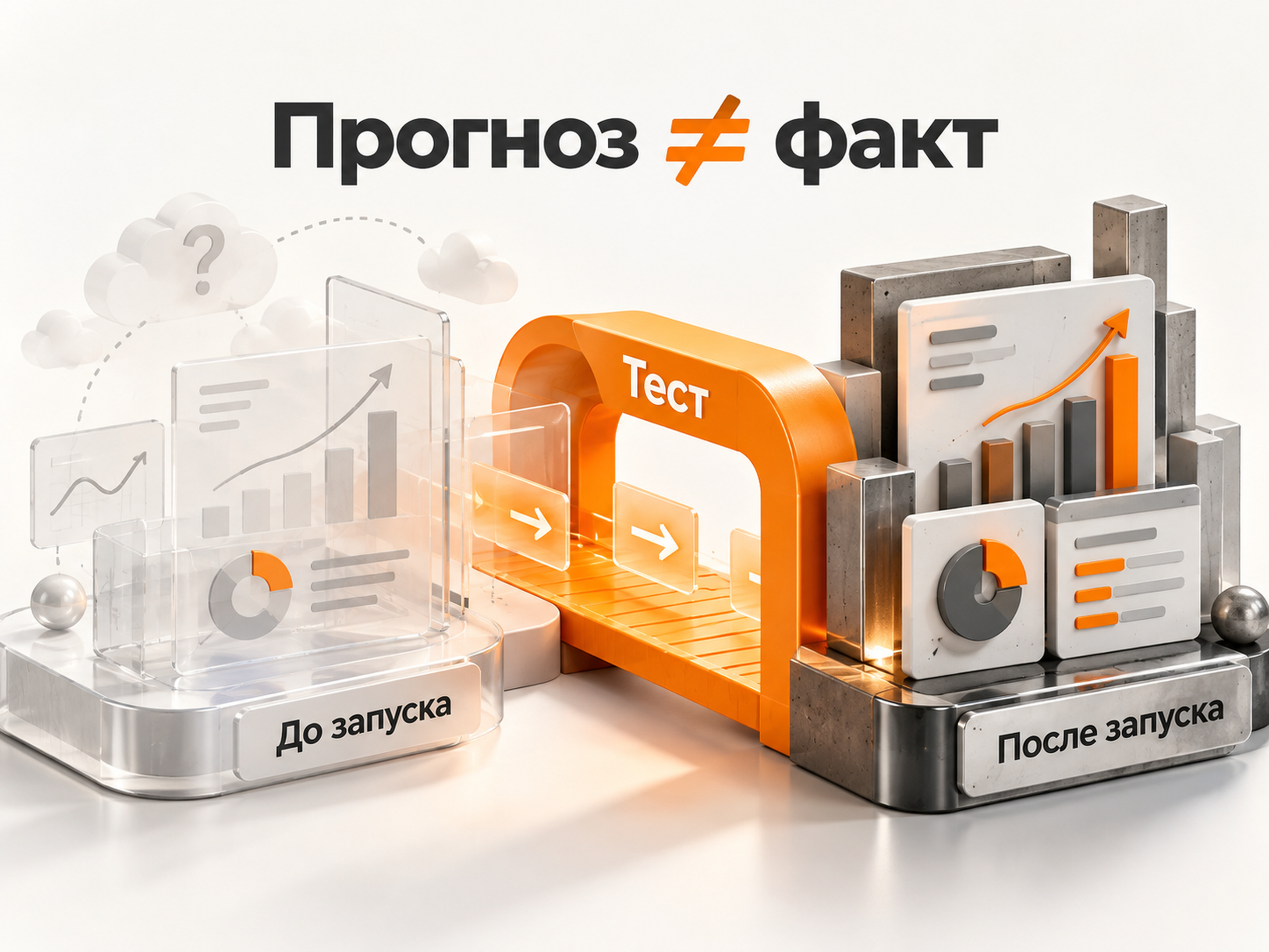 Прогноз заявок до запуска рекламы и фактический результат после тестовой кампании