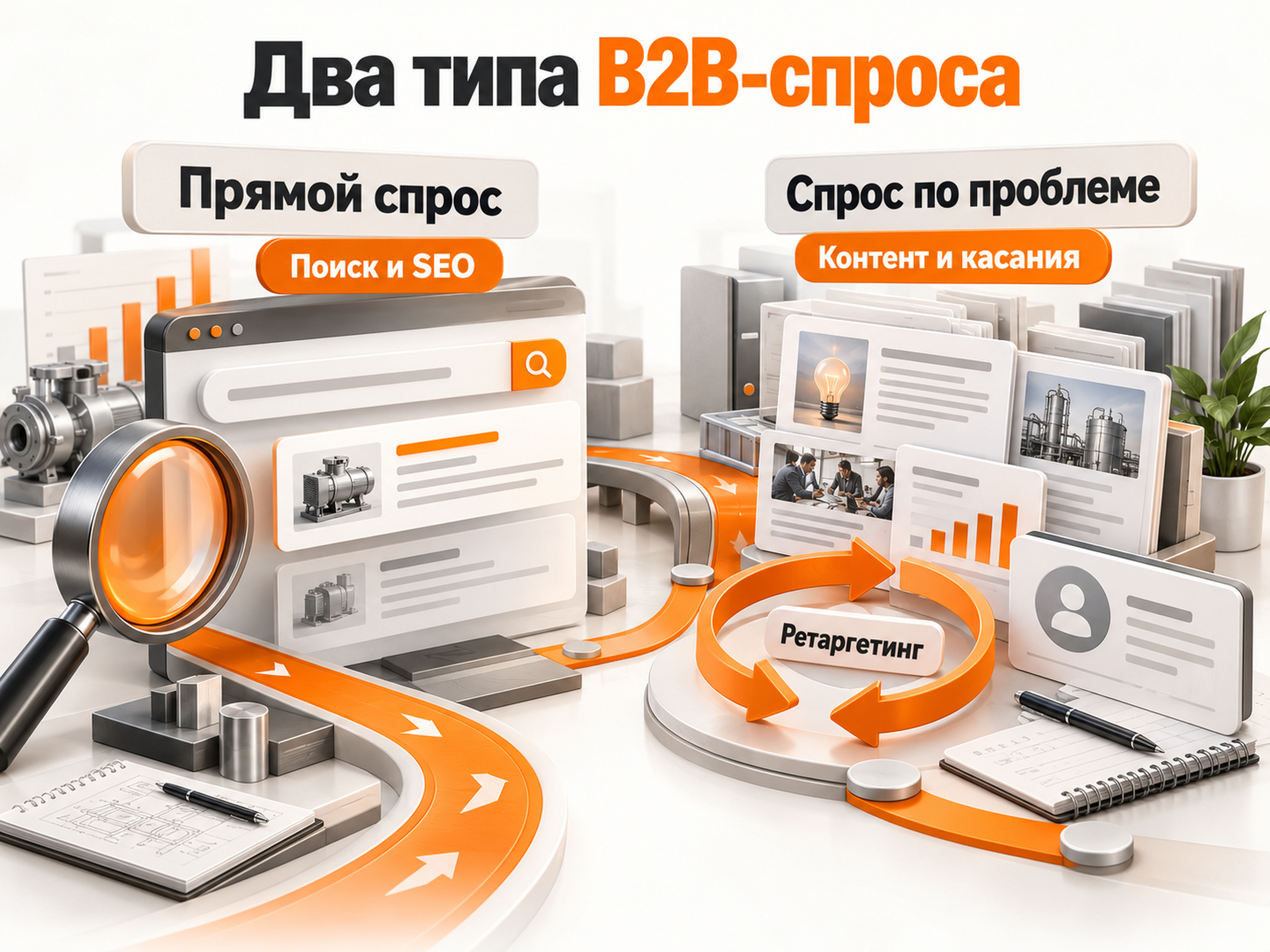 Два типа B2B-спроса: прямой спрос и спрос по проблеме