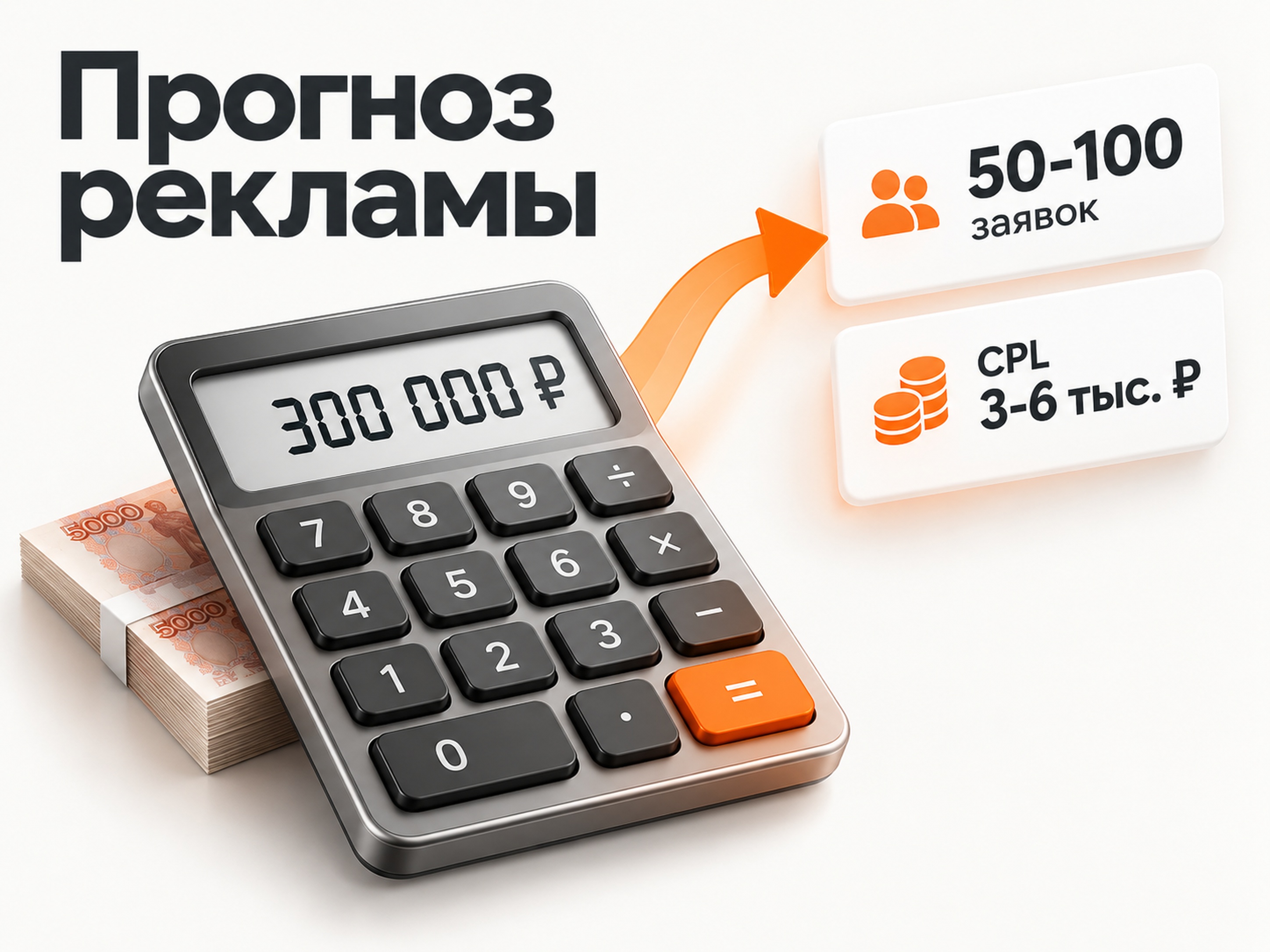 Прогноз рекламного бюджета, заявок и CPL для франшизы производства