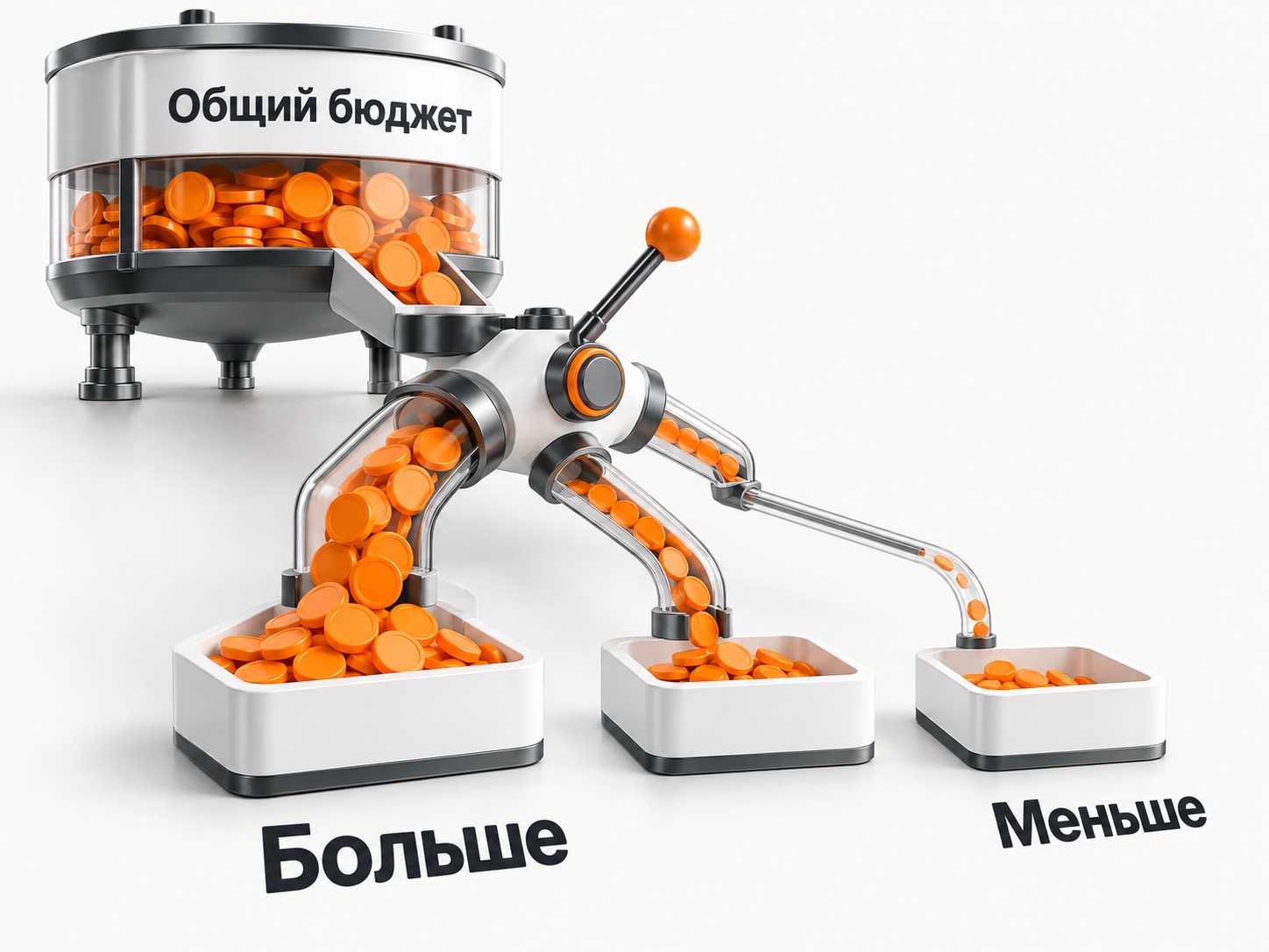 Распределение общего бюджета пакетной стратегии между кампаниями