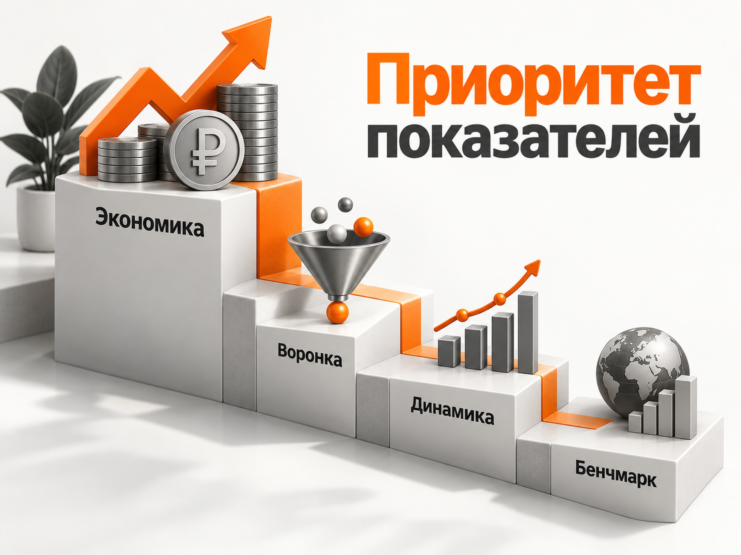 Приоритет анализа от экономики бизнеса до сравнения со средними показателями индустрии
